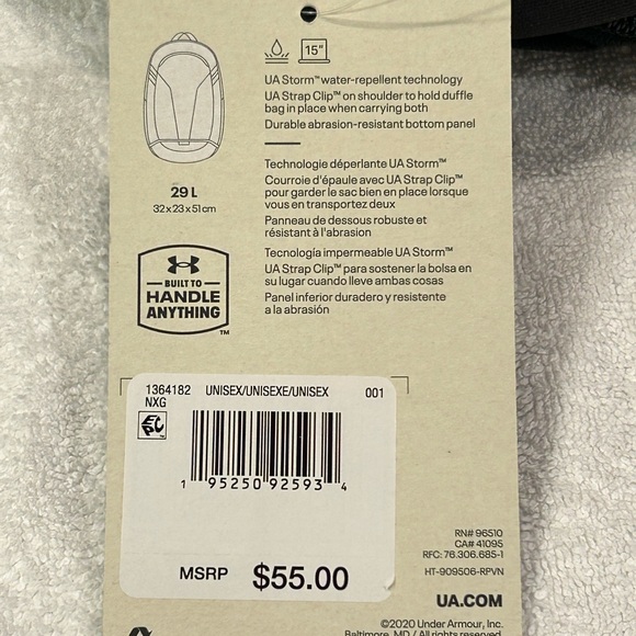 Under Armour NEW Storm Backpack Hustle 5.0 Team - Picture 3 of 7